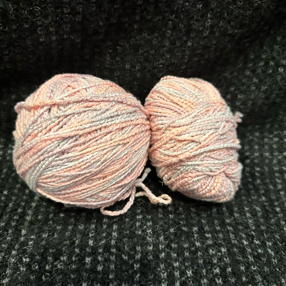 Soft Pink and Blue Cotton Yarn Bundle
